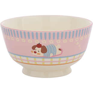 家用可爱陶瓷碗5英寸饭碗女生高颜值卡通米饭碗喝汤碗精致早餐碗