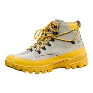 V底户外登山鞋时尚工装马丁靴女秋冬耐磨徒步鞋中帮厚底沙漠靴男