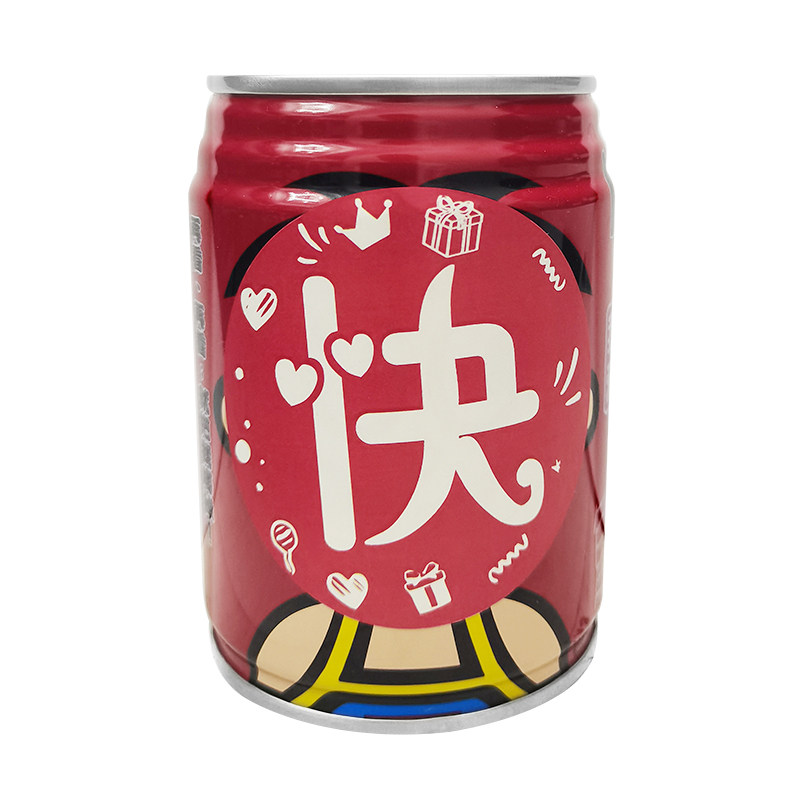 周岁可乐旺仔圆形贴纸定制宝宝男女孩生日百天满月升学宴饮品装饰
