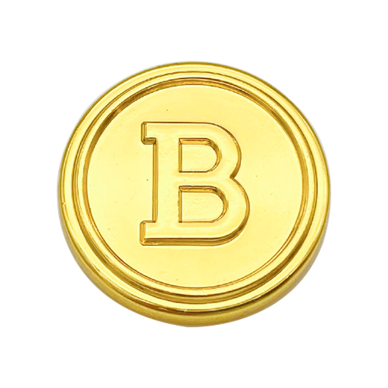 金色B家大衣扣子金属纽扣