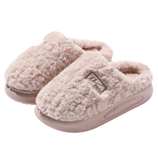 回力毛绒绒棉拖鞋女款冬季2025新款室内家居厚底防滑加绒保暖棉拖