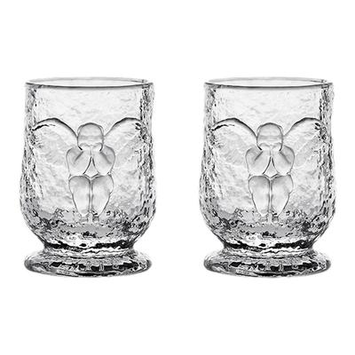 稀奇艺术玻璃对杯天使浮雕清酒杯配礼物包装