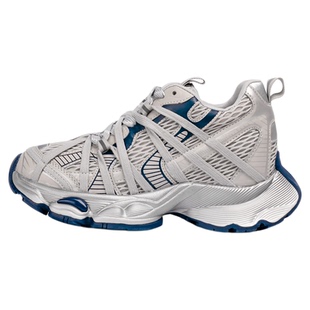 「鞋登」9CM绑带加绒老爹鞋女2025新款厚底增高网面软底运动鞋潮