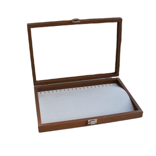 黑胡桃木纹毛衣链珍珠项链收纳盒手链锁骨链粗项链整理挂钩首饰盒