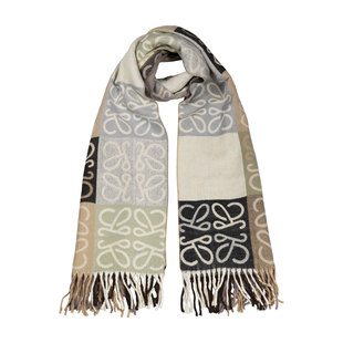 双面双色仿羊绒围巾女拼色格子长款百搭披肩秋冬加厚保暖学生围脖