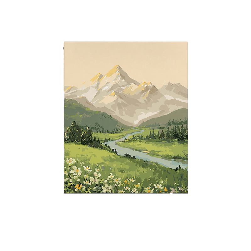 新中式山水数字油画DIY解压