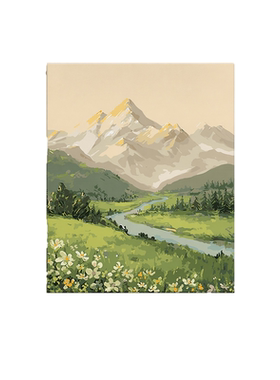 新中式山水数字油画DIY解压