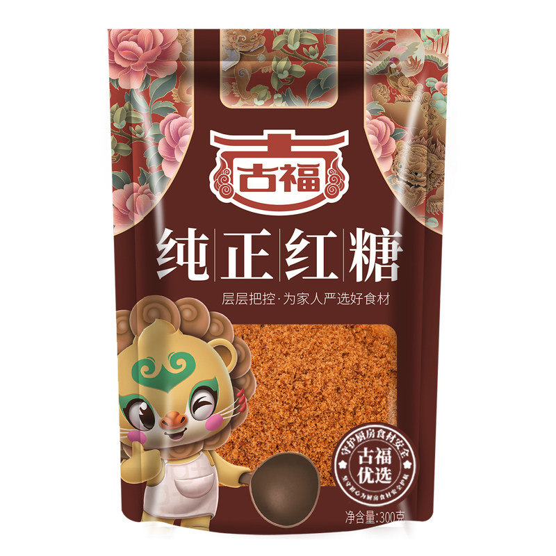 古福纯正红糖粉甘蔗熬制300g*3袋