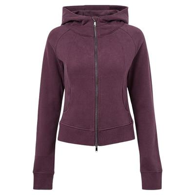 kodice紫色纯棉连帽卫衣外套