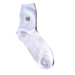 受权店满10双包邮真情男士纯棉高筒袜中厚纯色白色运动休闲长统袜