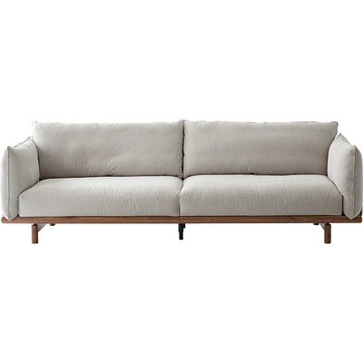 实木布艺沙发黑胡桃木客厅北欧家用三人位直排组合良年家具SF23