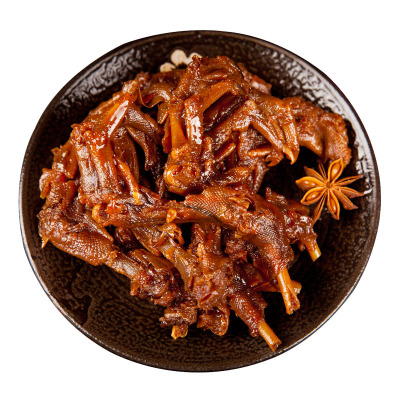 湖南特产 正宗杨矮子酱鸭爪 安乡杨矮子卤辣店鸭脚 特辣148g/包