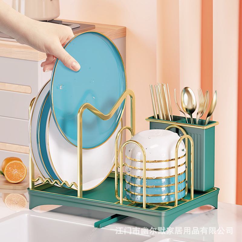 厨房置物架碗碟收纳架台面锅盖碗柜架筷子沥水家用碗放整理架餐具