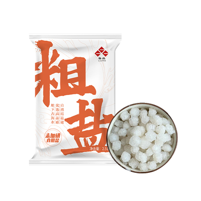 鲁晶5斤食品级粗盐日晒大粒盐