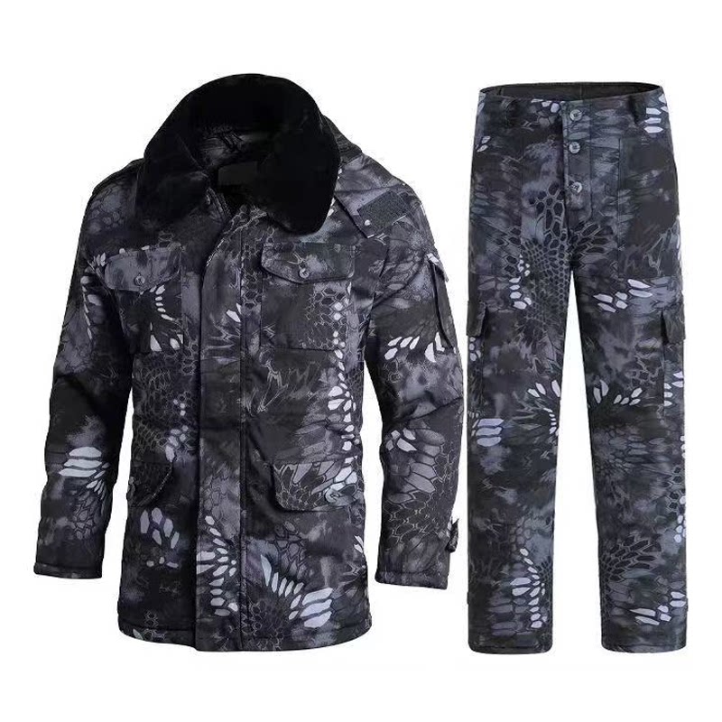 迷彩加厚棉衣棉裤套装男冷库冻库专用防寒服棉大衣保暖服冬季棉服
