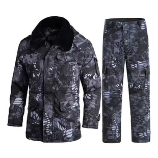 迷彩加厚棉衣棉裤套装男冷库冻库专用防寒服棉大衣保暖服冬季棉服
