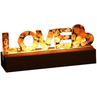 创意情人节diy手工礼物送男朋友女生女朋友生日字母小夜灯情侣520