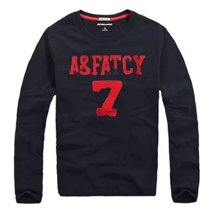 美洲海岸af长袖T恤纯棉男士潮流青年秋季薄款宽松大码休闲打底衫