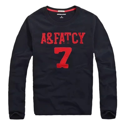 af纯棉秋季男士休闲薄款长袖t恤