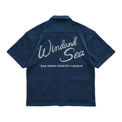 WINDANDSEA字母刺绣休闲衬衫