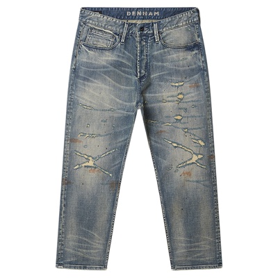DENHAM男士复古破洞宽松牛仔裤
