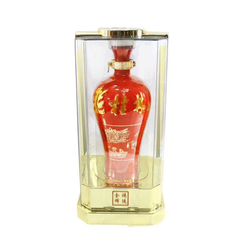 52度老桂林三花酒洞藏金辉鸿运红樽米香型白酒整箱6瓶礼盒装500ml