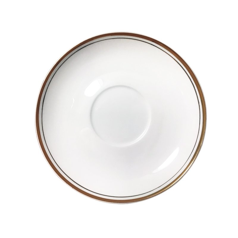 骨瓷金边杯托陶瓷杯垫带窝盘子白色茶杯杯垫咖啡杯碟子银色小盘子