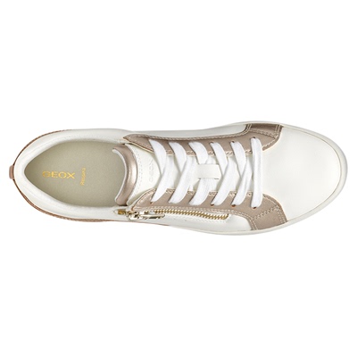 GEOX杰欧适秋冬经典拼接板鞋拉链设计感皮鞋休闲透气