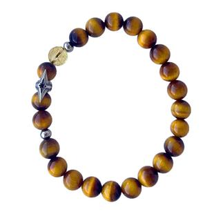 【财虎】王嘉尔同款黄虎眼金发晶招财本命年925银手串送礼男女