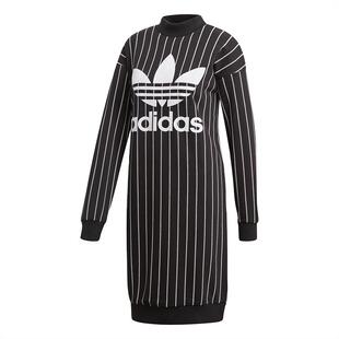 Adidas/阿迪达斯正品三叶草 19春季女子休闲套头衫连衣裙DY0877