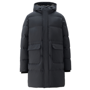 佐丹奴绅士风羽绒服男大口袋三防蓄热中长款连帽羽绒外套01074715