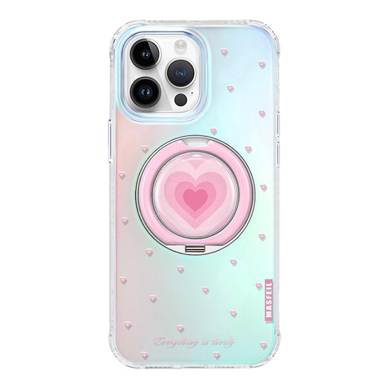 ANGYING × 爱心旋律适用iphone18promax手机壳新款苹果17pro全包保护套ip16支点15女网红Lo9高级感13带支架