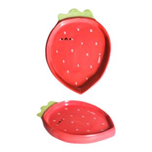 釉下彩卡通碟子创意儿童餐盘家用小吃陶瓷餐具早餐盘饺子盘零食盘