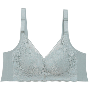 三福小胸聚拢文胸女款浪漫蕾丝侧收无钢圈升杯法式性感纯欲内衣女