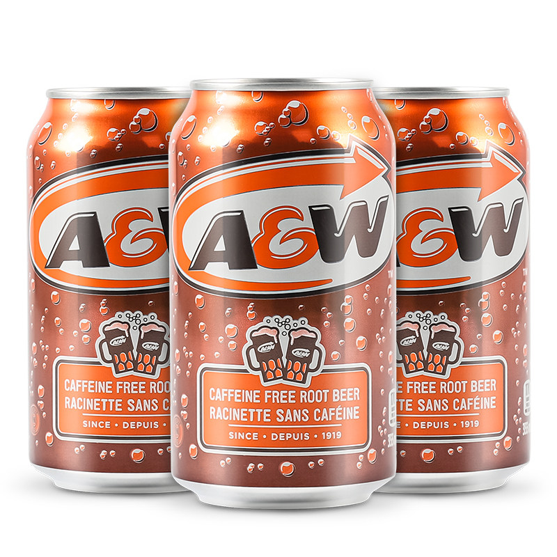 北美进口A&W艾德熊乐啤露/Barq's Root Beer/巴格斯树根味汽水