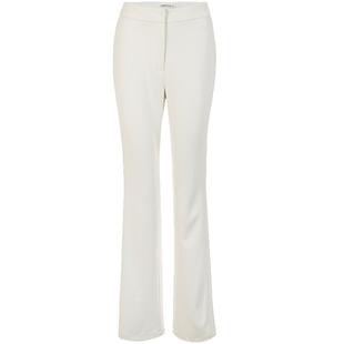 名师路米白色休闲长裤女春装新款高腰直筒裤子柔软微弹时尚