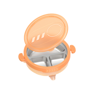 宝宝餐盘吸附分格盘316不锈钢保温注水恒温加餐盘防摔婴儿辅食碗