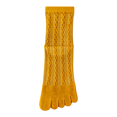 欧蒂爱五指袜女棉中筒