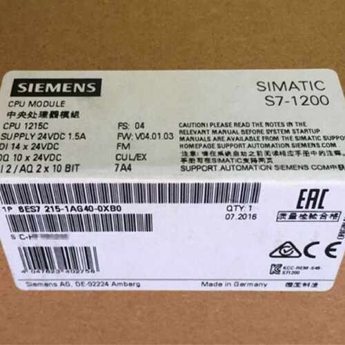 议价6ES7215-1AG40-0XB0西门子S7-1200CPU 1215C 6ES7 215-1AG40-
