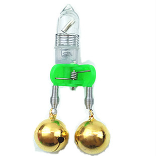 钓鱼铃铛夜光灯大铜铃铛海竿铃铛抛杆铜铃夜钓灯钓鱼报警器智能灯