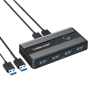 乐来乐USB3.0切换器HDMI2进4出2台电脑共用键盘鼠标U盘打印机共享器KVM四口拓展坞扩展器设备分线集线器