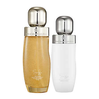 【38抢购】阿芙11籽金珠水乳套装面霜紧致抗皱补水礼盒护肤品女实付214元到手包邮