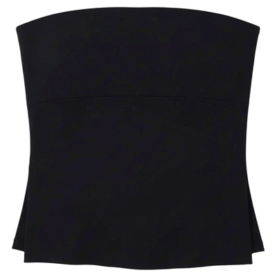 Solid color split high elasticity strapless 纯色开叉高弹抹胸