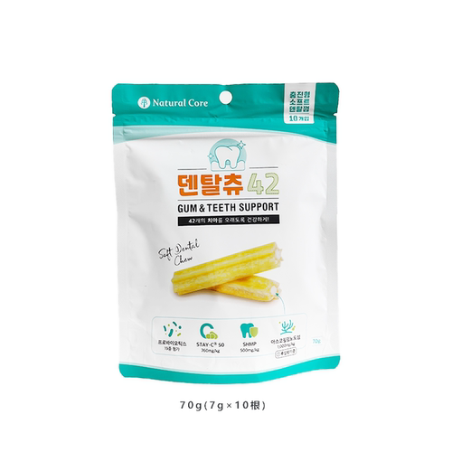韩国代购NATURAL CORE品牌狗狗宠物零食护牙软咬胶洁牙乳酸菌小型