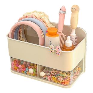 儿童发饰收纳盒壁挂式大容量装发夹发圈发箍神器多功能梳子置物架
