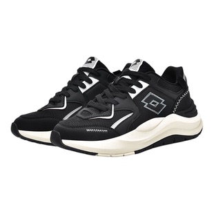 LOTTO乐途女鞋2026春季新款复古老爹鞋系带耐磨休闲运动鞋男波鞋