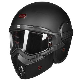 BEON头盔男女复古个性酷电动车揭面盔防雾全盔四季通用哈雷盔夏季