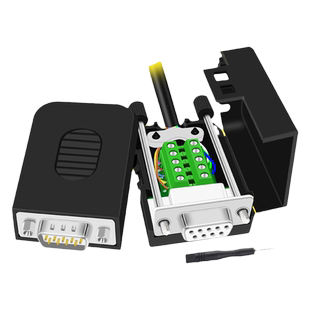 免焊DB9接头九针串口头D-SUB转端子模块COM口 RS232母公头485插头