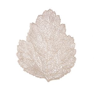 居家家家庭用简约镂空桑叶餐垫烫金隔热餐桌垫隔热咖啡杯垫装饰垫