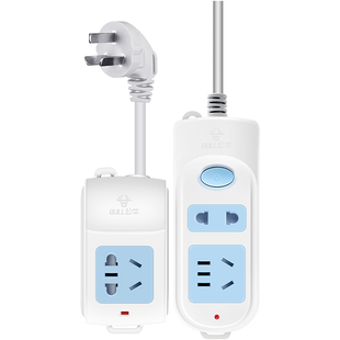 公牛插座正品带开关接拖线板一位电源小巧单插排插板家用迷你小型